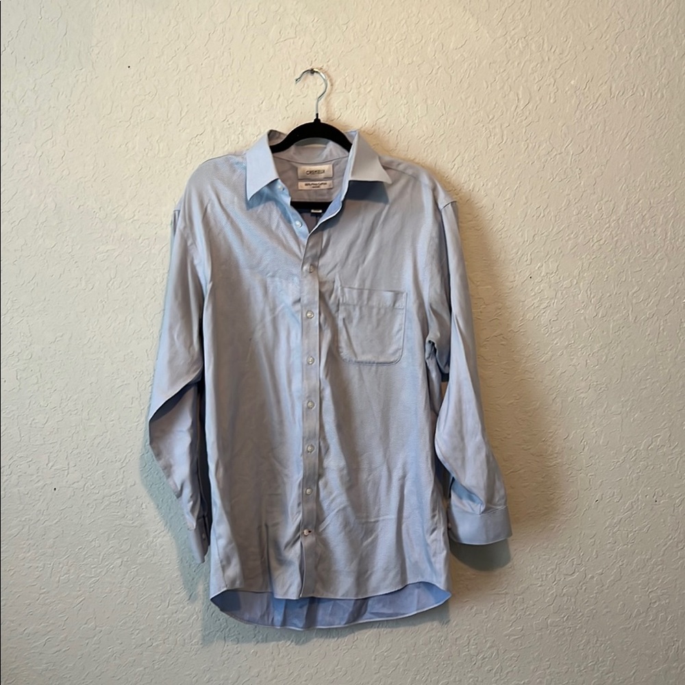 Daniel Cremieux Blue Dress Shirt Lightweight Cotton